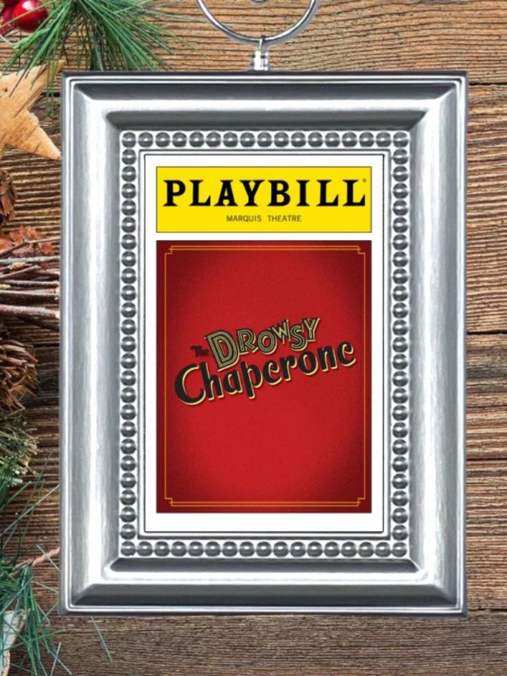 The Drowsy Chaperone Broadway Musical Playbill Christmas Tree Ornament